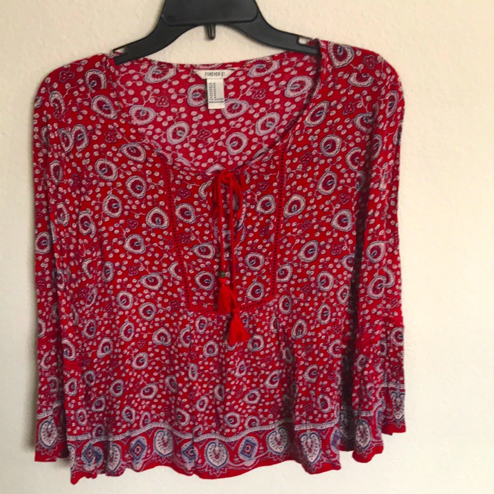 Forever 21 blouse size M color red